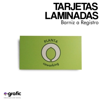 Tarjetas de presentación Barniz a Registro