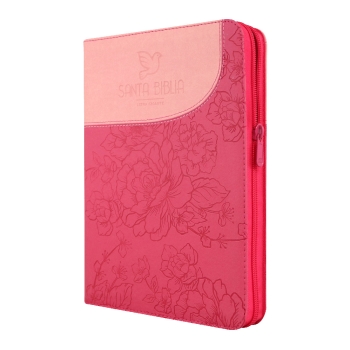 Biblia RVR60 Letra Gigante Fucsia Rosa Paloma Indice Cierre