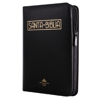 Biblia RVR60 manual acolchada negro cierre e indice