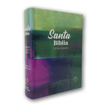 Biblia RVR60 mediana letra grande Tapa Dura Verde con Morado