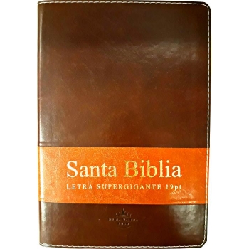 Biblia RVR60 Letra Super Gigante Imit Piel Café o Rosa índice