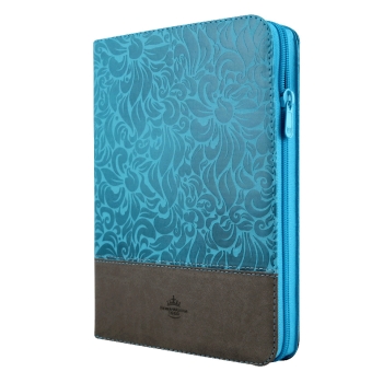 Biblia RVR60 Letra Gigante Azul Gris Indice Cierre