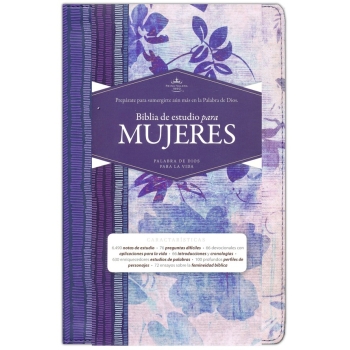 Biblia de estudio para mujeres RVR60 – Púrpura – Floreada