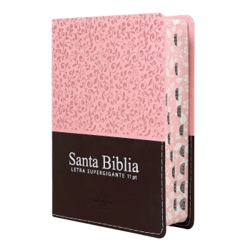 Biblia RVR60 chica Letra Grande rosa marrón canto color índice