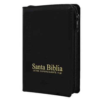 Biblia RVR60 chica letra Grande imit piel negra índice cierre