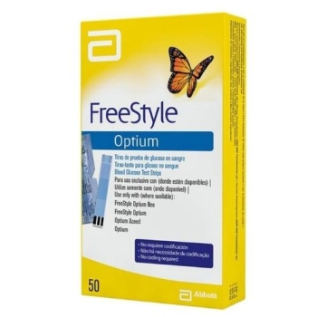 OPTIUM MED GLUCOSE TEST STRIPS W/50