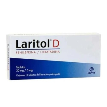 LARITOL D (Fenilefrina/Loratatina) 30mg/5mg 10 grageas