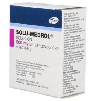 SOLU-MEDROL SOLUCION INY (metilprednisolona) 500 mg *THIS PRODUCT IS ONLY AVAILABLE WITHIN MEXICO
