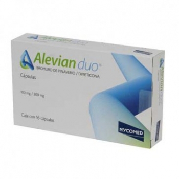 ALEVIAN DUO (BROMURO DE PINAVERIO/DIMETICONA) 100MG/300MG 16 CAPS