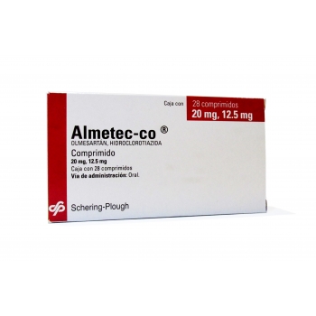 ALMETEC-CO (Olmesartán, Hidroclorotiazida) 20mg/12.5mg 28 comprimidos