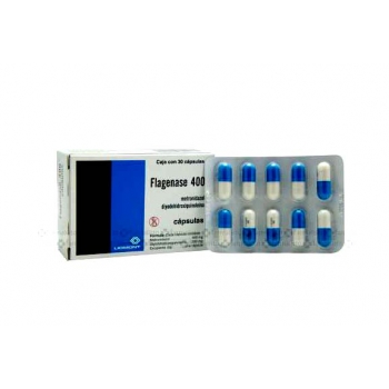 FLAGENASE 400 (Metronidazol/Diyodohidroxiquinoleina) 30 CAPS
