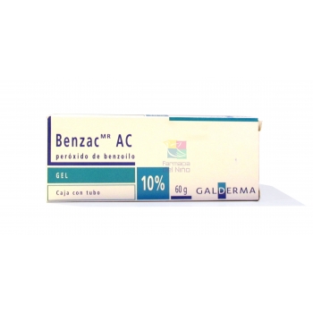 BENZAC AC (PEROXIDE BENZOYL) 10% 60G GEL
