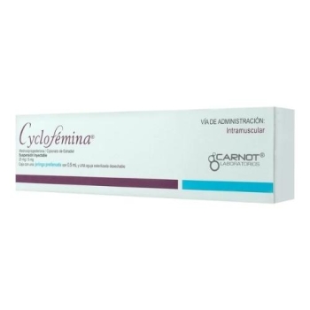 CYCLOFEMINA PRELLE (MEDROXI-PROGESTERONA / ESTRADIOL) PRELOAD INJECTION *THIS PRODUCT IS ONLY AVAILABLE IN MEXICO