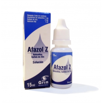 AFAZOL Z (naphazoline / ZINC SULFATE) SOL. OPHTHALMIC DROPS 15 ML 1/2 MG *THIS PRODUCT IS ONLY AVAILABLE IN MEXICO