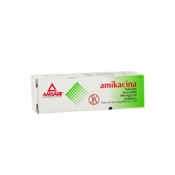 AMIKACINA SOL INY. C/1 AMP 100 MG/2 ML