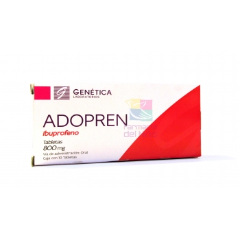ADOPREN (ibuprofen) 800 mg 10 TABS