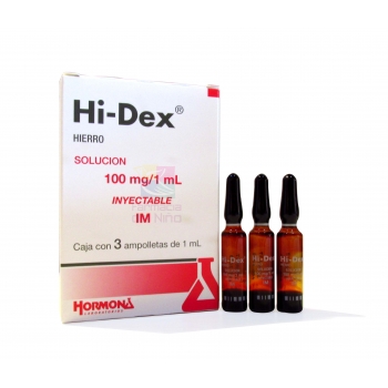 HI-DEX (HIERRO) 3 AMPS 1ML