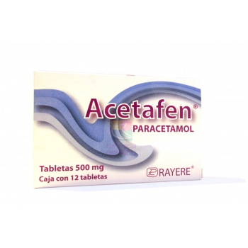 ACETAFEN (PARACETAMOL) 12 TABS 750MG