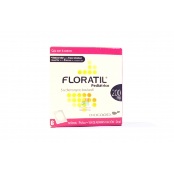 FLORATIL (SACCHAROMYCES BOULARDII) PED 6 SOB 200MG