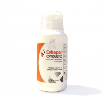 ESKAPAR COMPUEST0 (NIFUROXAZIDA / METRONIDAZOL) 120ML SUSP  *ESTE PRODUCTO ESTÁ DISPONIBLE SOLO PARA CLIENTES DENTRO DE MÉXICO*