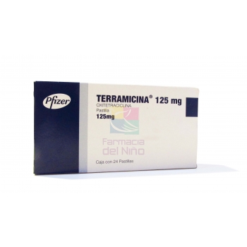 TERRAMICINA (OXYTETRACYCLINE) 125MG 24CHEWABLE TABLETS