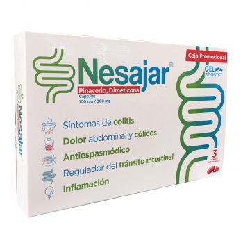 NESAJAR (PINAVERIO/DIMETICONA) 100MG 300MG 16 CAPSULAS