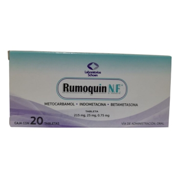 RUMOQUIN N.F. (METHOCARBAMOL / INDOMETHACIN / BETAMETHASONE)  20TABLETS