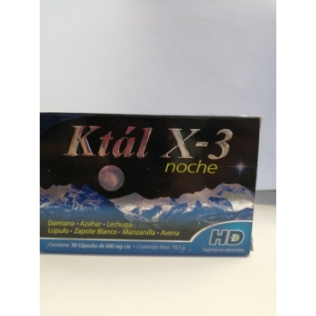 KTAL X-3 NOCHE 650MG 30 CAPSULAS