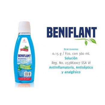 BENIFLANT SOLUCION (BENCIDAMINA)  0.15G/100ML 360ML