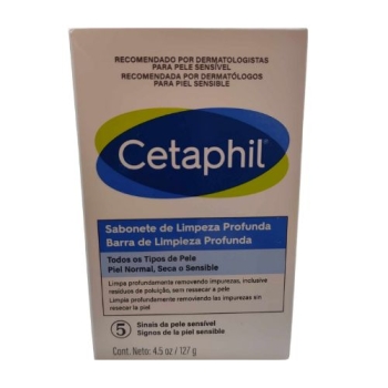 CETAPHIL (COCOILISETIONATO DE SODIO,ACIDO ESTEARICO, SEBATO DE SODIO, COCATO DE SODIO, AGUA.) 127G 1 BARRA DERMOLIMPIADORA