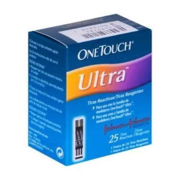 ONE TOUCH ULTRA (GLUCOSA OXIDASA, FERRICIANIDA) 25 TIRAS REACTIVAS