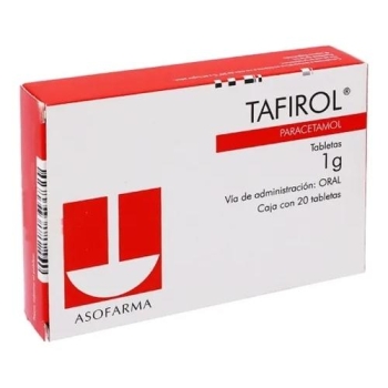 TAFIROL (PARACETAMOL) 1G 20 TABLETAS