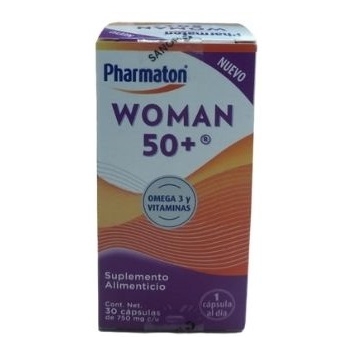 PHARMATON WOMAN 50+ (OMEGA 3, EPA, DHA, RIBOFLAVINA, VITAMINA B6, C, E, ACIDO FOLICO, CROMO, HIERRO, SELENIO, ZINC.) 750 MG 30 CAPSULAS