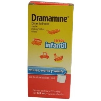 DRAMAMINE (DIMENHIDRINATO) 250MG 120ML *ESTE PRODUCTO ESTÁ DISPONIBLE SOLO PARA CLIENTES DENTRO DE MÉXICO*