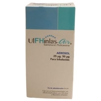 ULFHINLAS-AIR (SALMETEROL, FLUTICASONA) 25UG/50UG 120 DOSIS