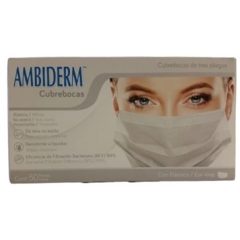 AMBIDERM THREE-FOLDED MOUTH COVER WITH 50 PIECES