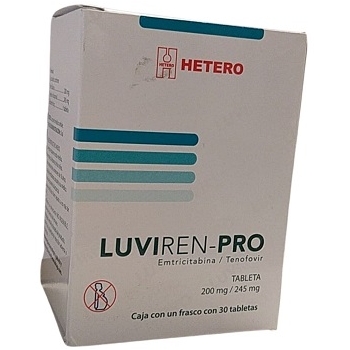 LUVIREN-PRO (EMTRICITABINA, TENOFOVIR) 200MG/245MG 30 TABLETAS