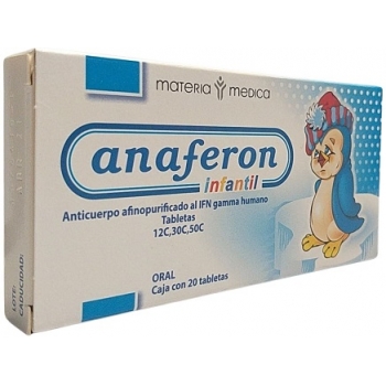 ANAFEROL INFANTIL (ANTIBODY AFINOPURIFIED TO HUMAN IFN GAMMA) 20 TABLETS