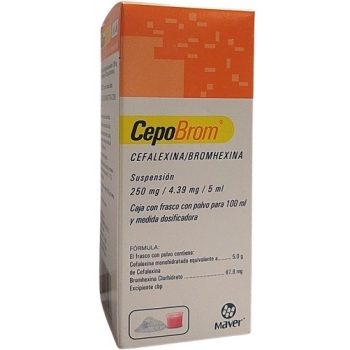 CEPOBROM (CEFALEXINA/BROMHEXINA) 250MG/4.39MG SUSPENSION