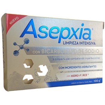 ASEPXIA LIMPIEZA INTENSIVA CON BICARBONATO DE SODIO JABON EN BARRA 100G