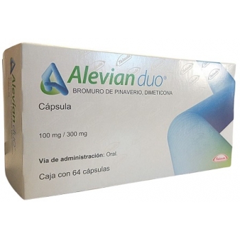 ALEVIAN DUO (BROMURO DE PINAVERIO/DIMETICONA) 100MG/300MG 64 CAPS