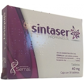 SINTASER (PROPRANOLOL) 40 MG 30 TABLETAS