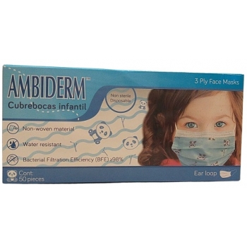 AMBIDERM CUBREBOCAS INFANTIL 50 PIEZAS