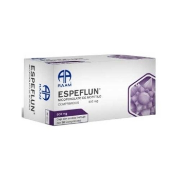 ESPEFLUN (MICOFENOLATO DE MOFETILO) 50COMPS. 500MG.