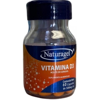 VITAMINA D3 60 CAPSULAS DE 500 MG