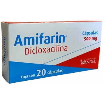AMIFARIN (DICLOXACILINA) 20 CAPSULAS 500 MG