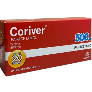 CORIVER (PARACETAMOL) 20 TABLETAS 500MG