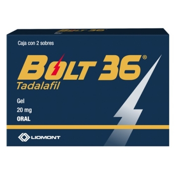 BOLT 36 (TADALAFIL) 2 ENVELOPES OF GEL 20 MG