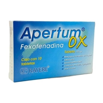 APERTUM OX (FEXOFENADINA) 10 TABLETAS 120MG