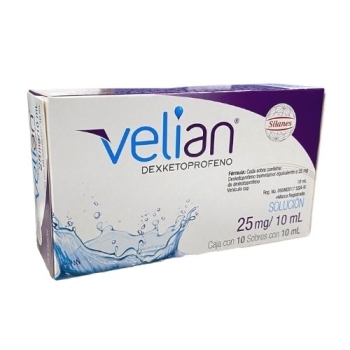 VELIAN (DEXKETOPROFEN) 10 SACHETS OF SOLUTION 25MG/10ML